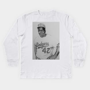 Jackie Robinson Kids Long Sleeve T-Shirt